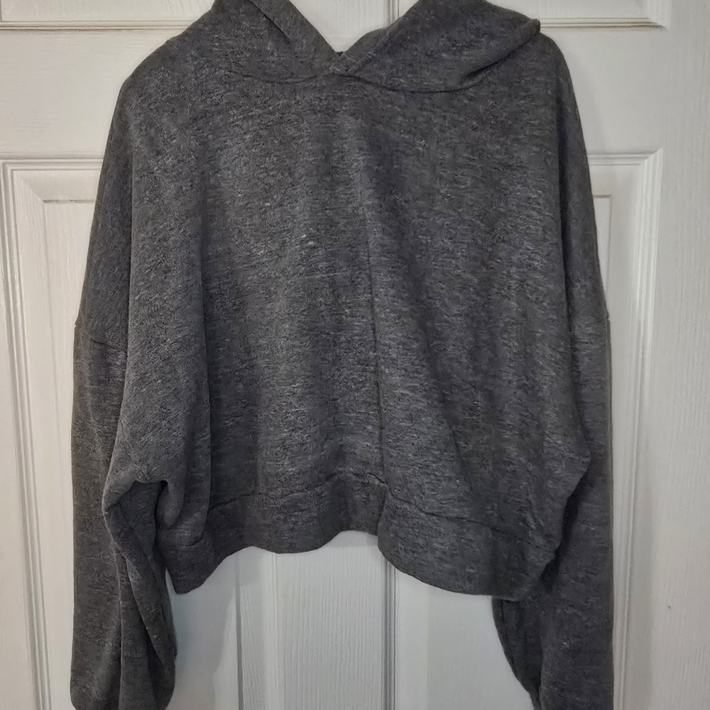 Charcoal Gray Women's Cropped Hoodie